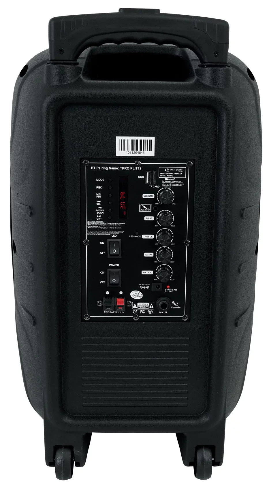 PLIT12 Pro Speakers+Wireless 12" Link+Stands Technical LED (2) Bluetooth Party