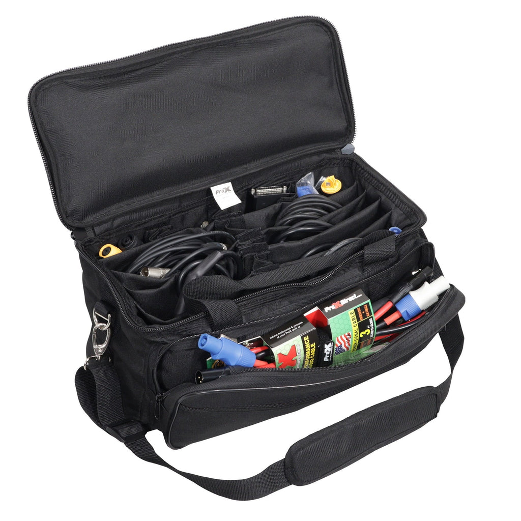 MANO Bag with DJ Audio Dividers Cables ProX for Carry XB-P12 Utility Organizer