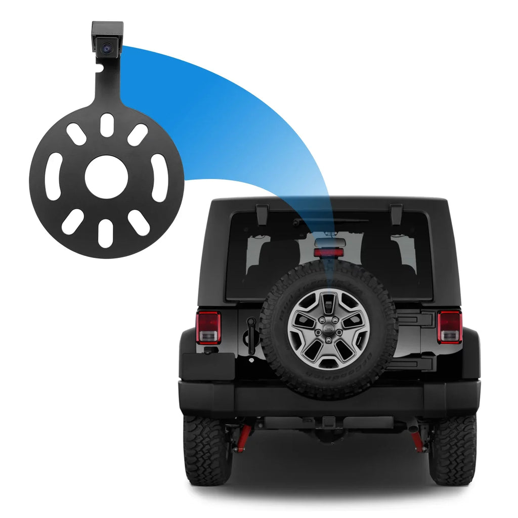 Mount Spare with Tailgaters Tire OEM Backup for Master Adapter Camera Wrangler Jeep Monitor