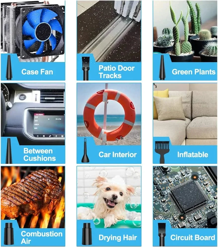 Compressed Good Keyboard Adjustment, Office, Electric Cordless 100000RPM Duster Air Air for Cleaner 3 Gears Air Reusable Duster, 7600mAh & for Replacement Compressed Computer Rechargeable Cans