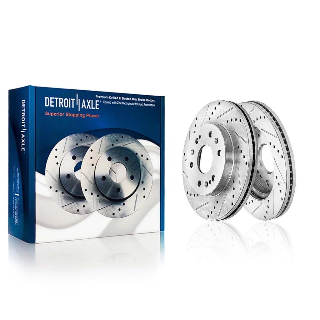 ESV Rotors - & Slotted Drilled Detroit Front XL 1500 Sierra Silverado Avalanche Kit Tahoe Ceramic Axle Rear GMC Brakes Brake EXT Chevy Pads Escalade for Brake and Yukon Suburban Cadillac