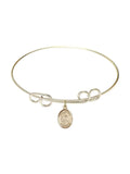 Isaac Double 8 Bangle Jogues in inch Loop Bracelet w/ St. Round Gold-Filled