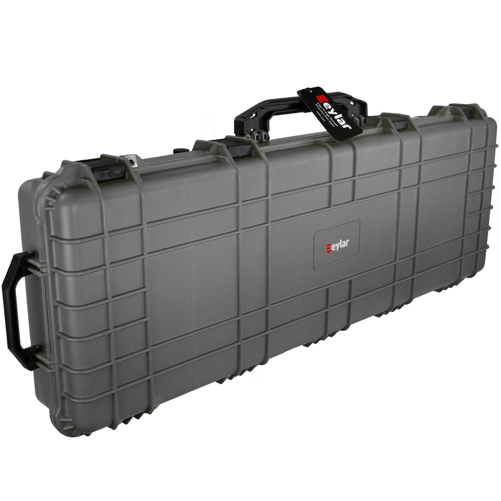 Hard Eylar Case with Foam, Fittings Valve Waterproof & Mil-Spec Crushproof, Roller Lockable Inch with Pressure Gray 38"