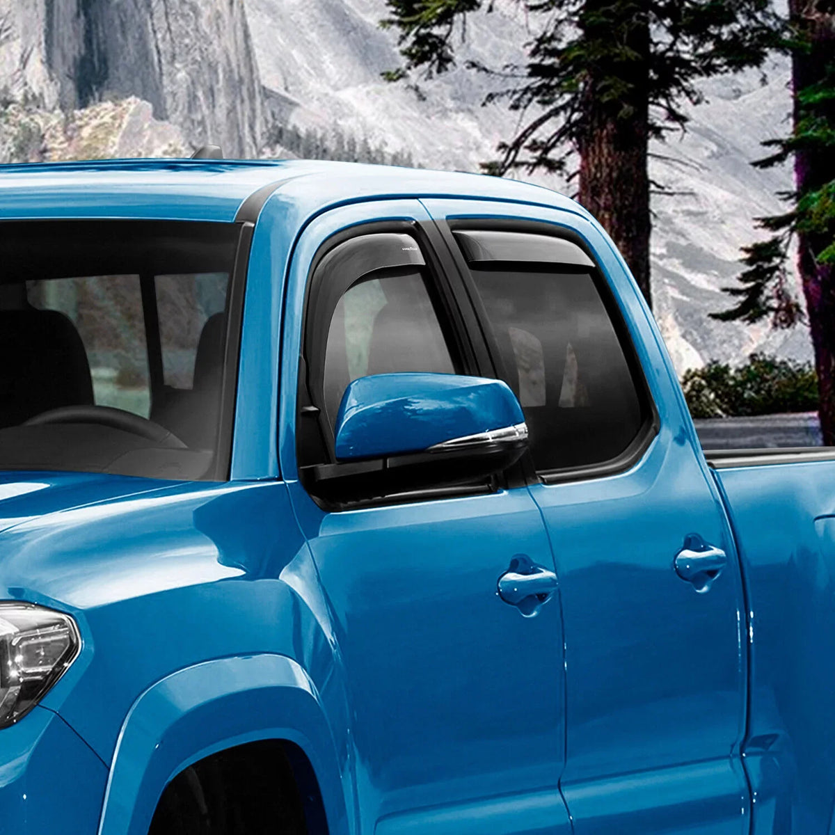 Guards, Trucks 4pcs. Shatterproof Deflector, Accessories, GY003409 Window Toyota Truck in-Channel 2016-2023 - Goodyear Rain Deflectors Tacoma Double Cab, Window Vent for Visors,