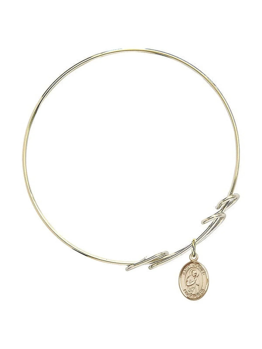 Isaac Double 8 Bangle Jogues in inch Loop Bracelet w/ St. Round Gold-Filled