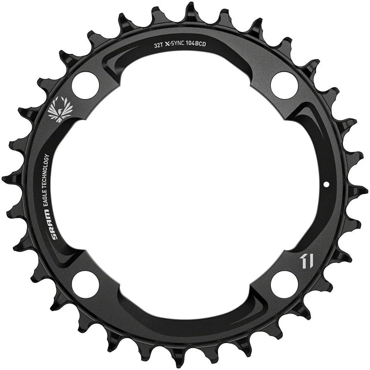 32t, SRAM Black X-Sync BCD, Chainring 104mm 12-Speed, - (Mahle) 2 Aluminum, Eagle