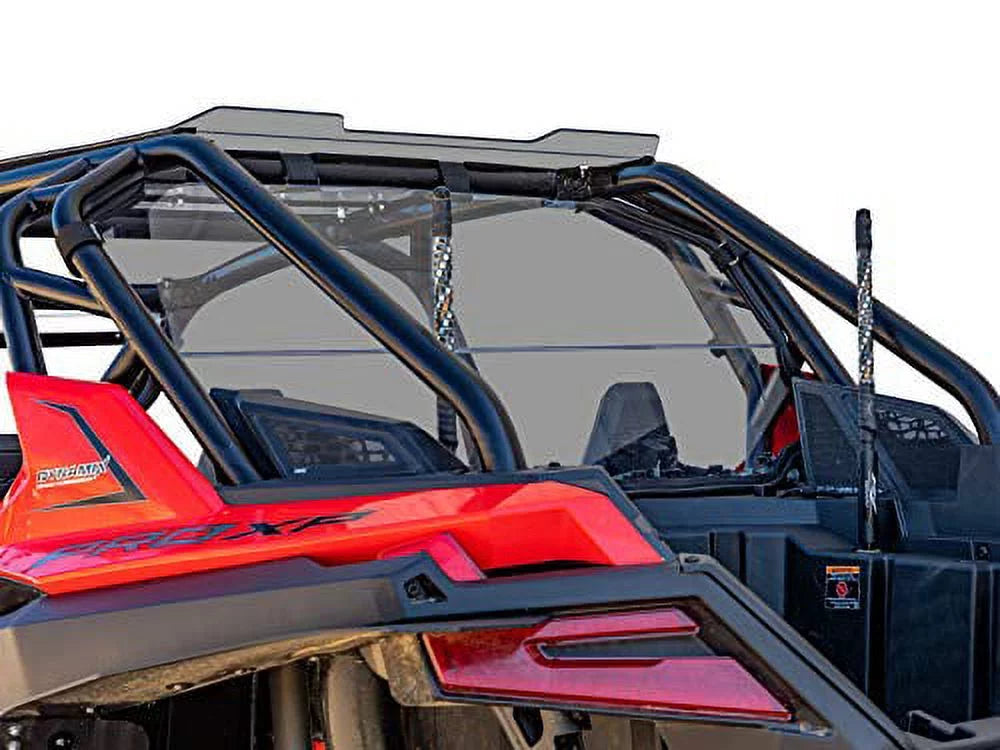 Non|Scratch Duty USA|Eliminates suction (4 UTV 2020+ SuperATV PRO Dark Windshield in Heavy windshield|RWS-P-PROXP4-71 Resistant from Polaris 4 XP RZR Tinted Rear front Seater)|Made for