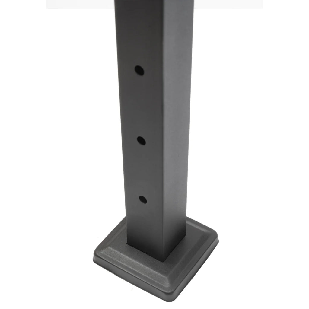 Cable Concrete Level Post Sides Deck Pre-Drilled Railing Two for Wood Steel Fence Level Stainless Square System Railing 36''x2''x2'' Post Cable