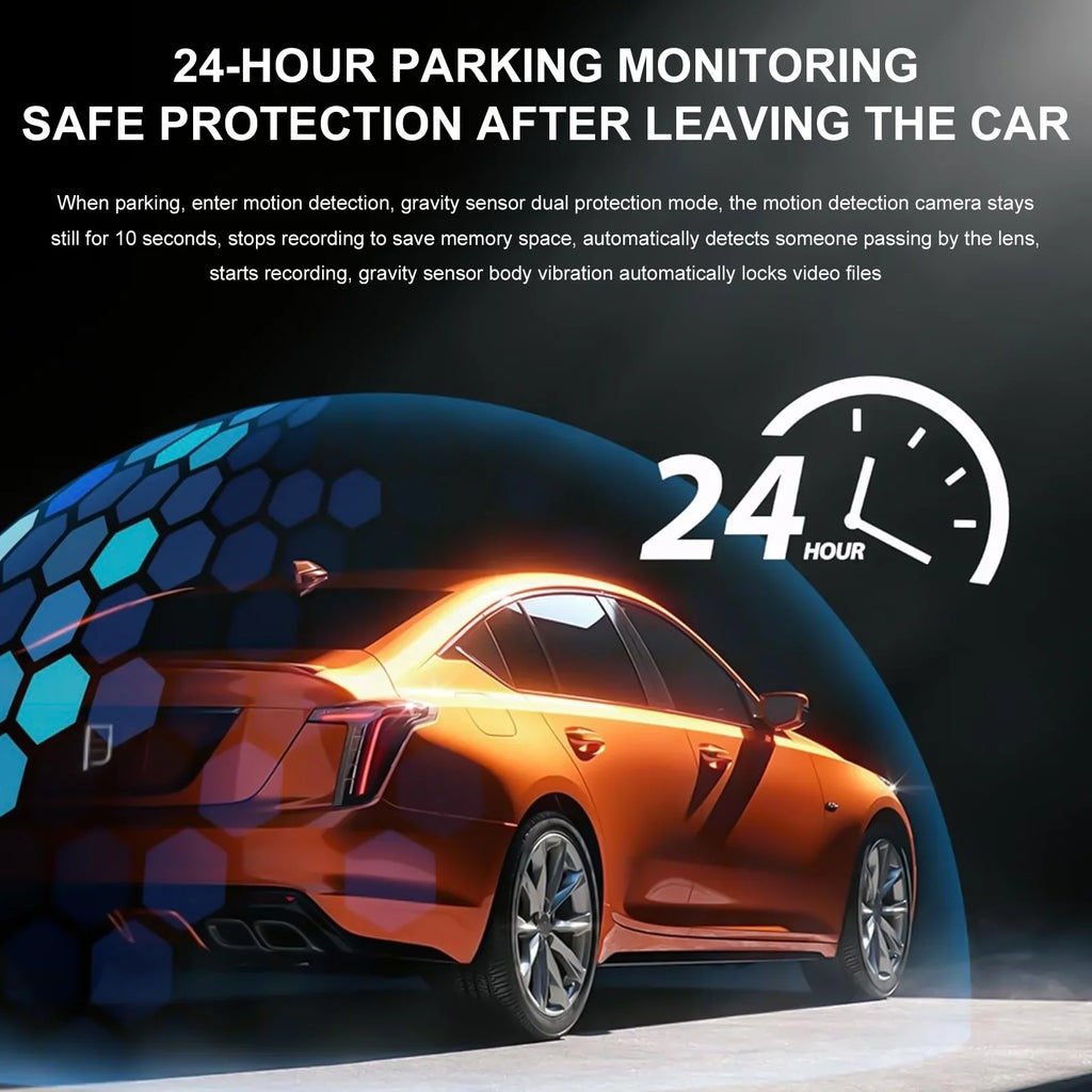 Dash Dash Cars, WDR, Parking Angle, Cam Vision, 32GB Full 1080P Card, Screen Mode Rear, IPS for Night Front Camera 10Inch HD 170°Wide 24H Free