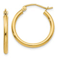 Tube Real Teens; Gold Earrings; Hoop 2mm for and Adults Polished Men and Women for 14kt Yellow