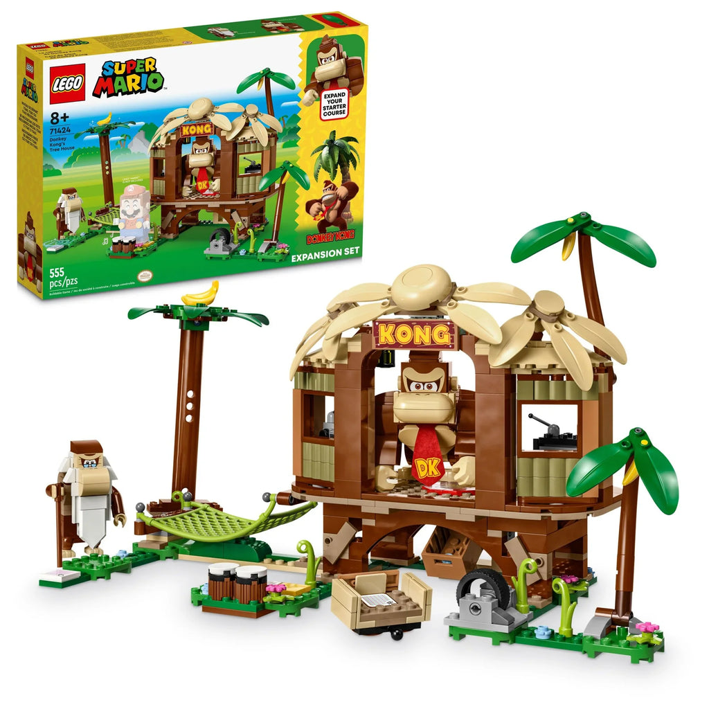 Game Expansion House Collectible Cranky Gift Kong’s Mario Old Kids, with 71424 Figures Set, Donkey Mario Fun and Buildable Year 8-10 for Birthday Donkey Kong, LEGO Tree 2 Super Super Kong