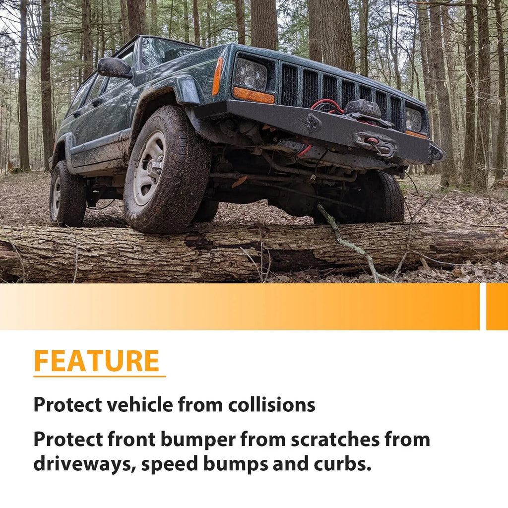 KOJEM DIY Bare Mount for Plate Front Winch Kit Cherokee 1984-2001 Jeep Bumper XJ Metal
