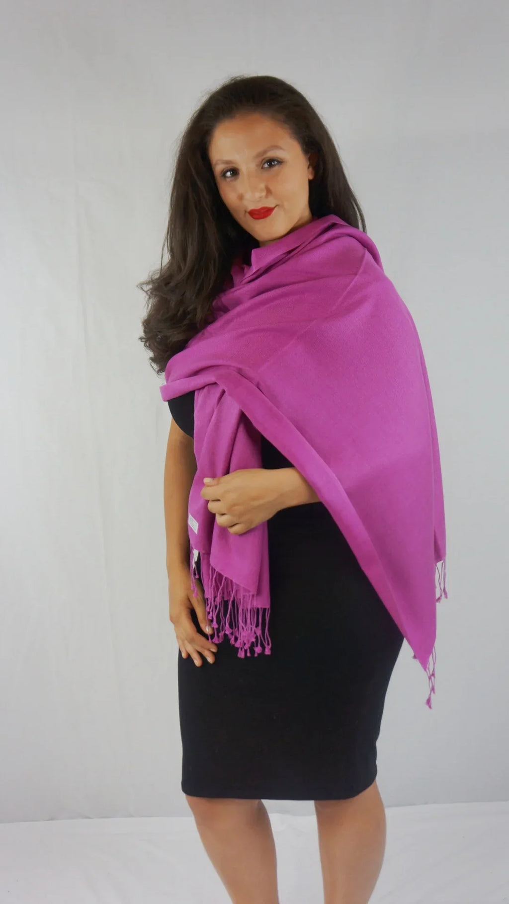 Shawl) Shawl/Shawls/Scarf/Scarves/Wrap/Stole/Muffler/Cape/Ruana/Blanket/Throw/Pashmina Shawl/Cashmere Regular (Raspberry Scarf/Wool/Silk