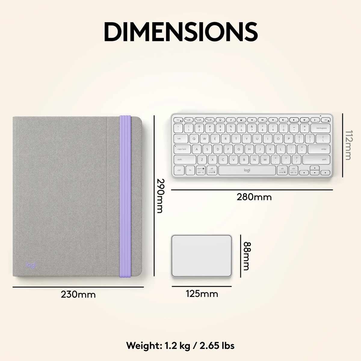 Touchpad, Laptop/MacBook Kit - Stand, Casa with Work Windows, Wireless Desk macOS, Charging, Pop USB (10? Up & Nordic - From Laptop Logitech Bluetooth, Home Keyboard to Calm C for 17?) ChromeOS