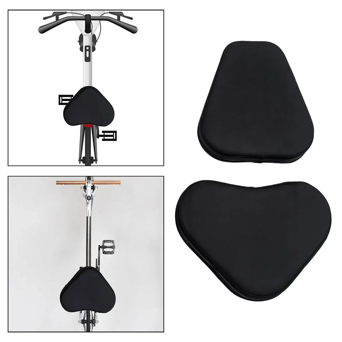for Bike Seat Bike Cushion Black Cover Exercise Back 16cm 12cm Saddle Road Mountain Support with