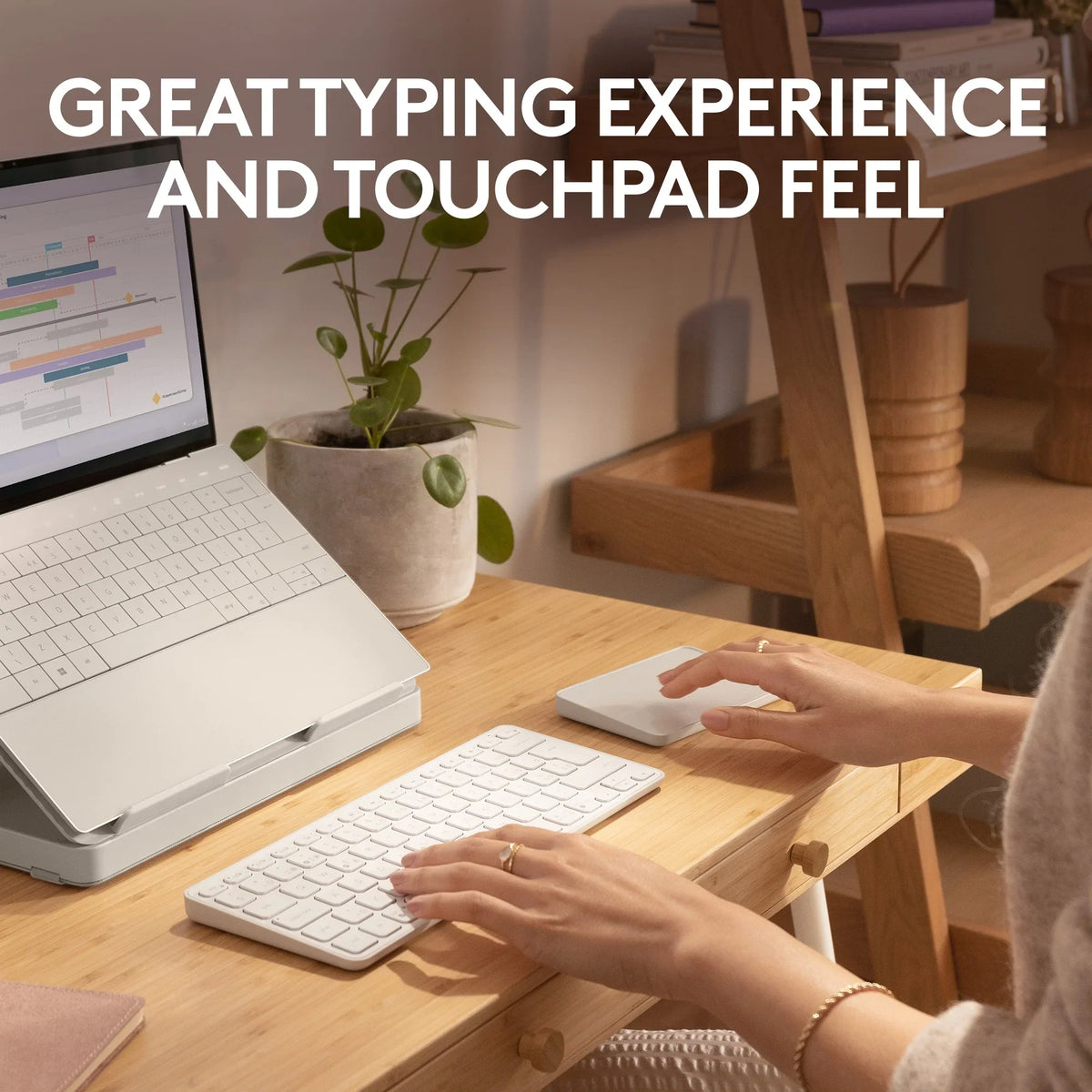 Touchpad, Laptop/MacBook Kit - Stand, Casa with Work Windows, Wireless Desk macOS, Charging, Pop USB (10? Up & Nordic - From Laptop Logitech Bluetooth, Home Keyboard to Calm C for 17?) ChromeOS