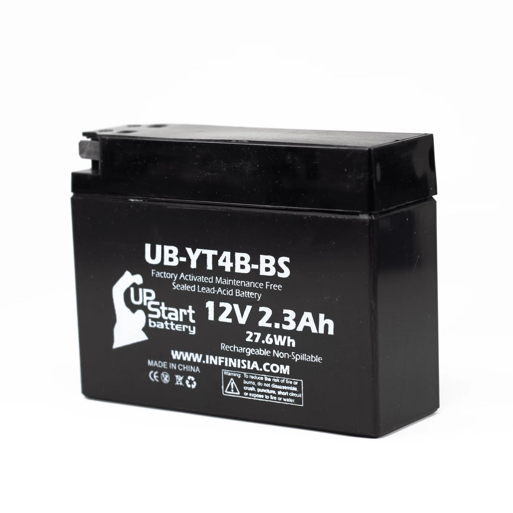 2012 2-Pack Activated, UpStart 2.3Ah, 12V, Yamaha SR400 400CC - Replacement Maintenance UB-YT4B-BS Motorcycle (FI) Factory Battery Free, Battery