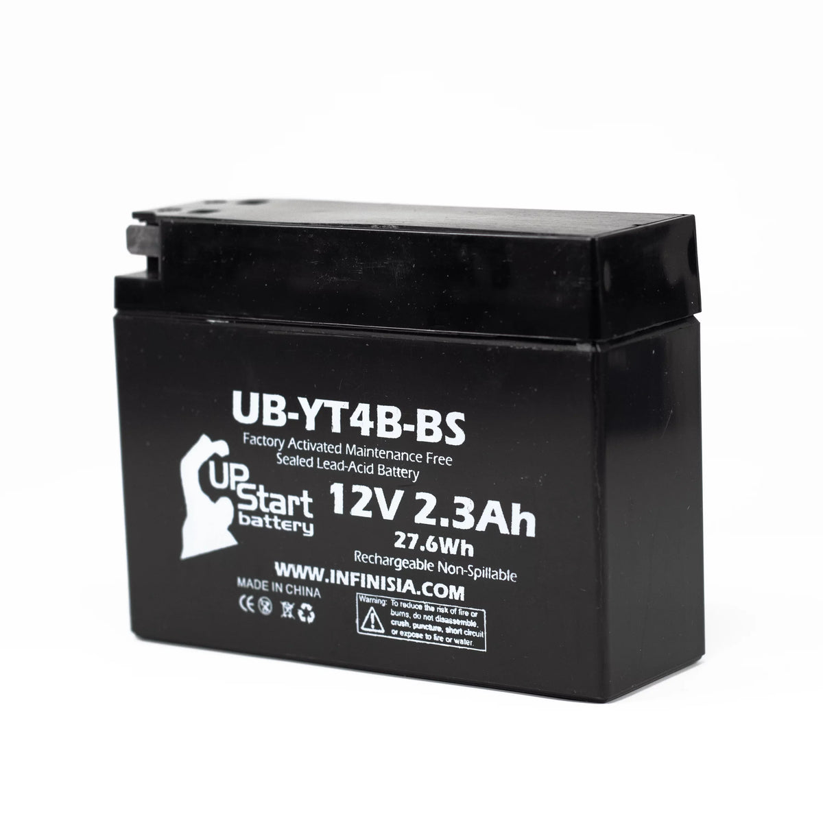 2012 2-Pack Activated, UpStart 2.3Ah, 12V, Yamaha SR400 400CC - Replacement Maintenance UB-YT4B-BS Motorcycle (FI) Factory Battery Free, Battery