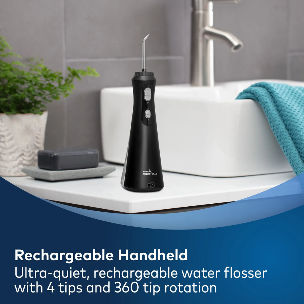 Flosser Oral Waterpik Cordless Water Black Irrigator, Portable Plus