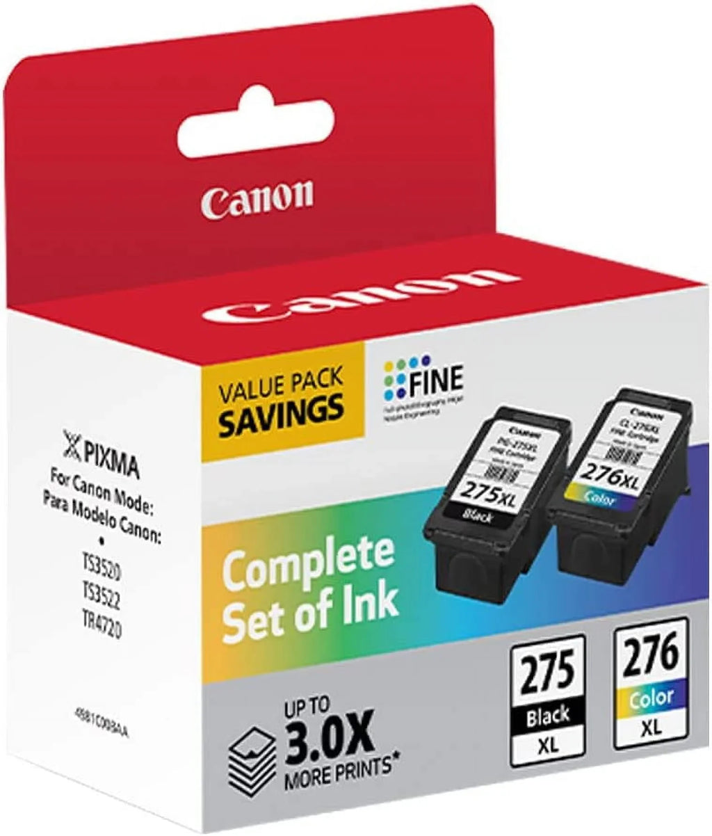 to and / TS3520, Printers XL TS3522 Printer Compatible for Multicolor Ink PIXMA XL Canon PG-275 CL-276 TR4720