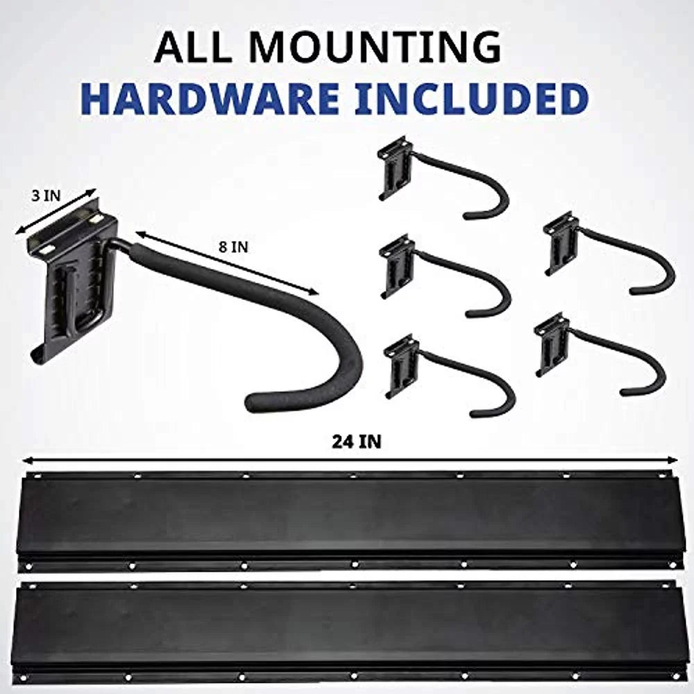 RaxGo Hanger Wall Adjustable Garage Hooks 6 Mount Rack Storage Bicycle Bike with