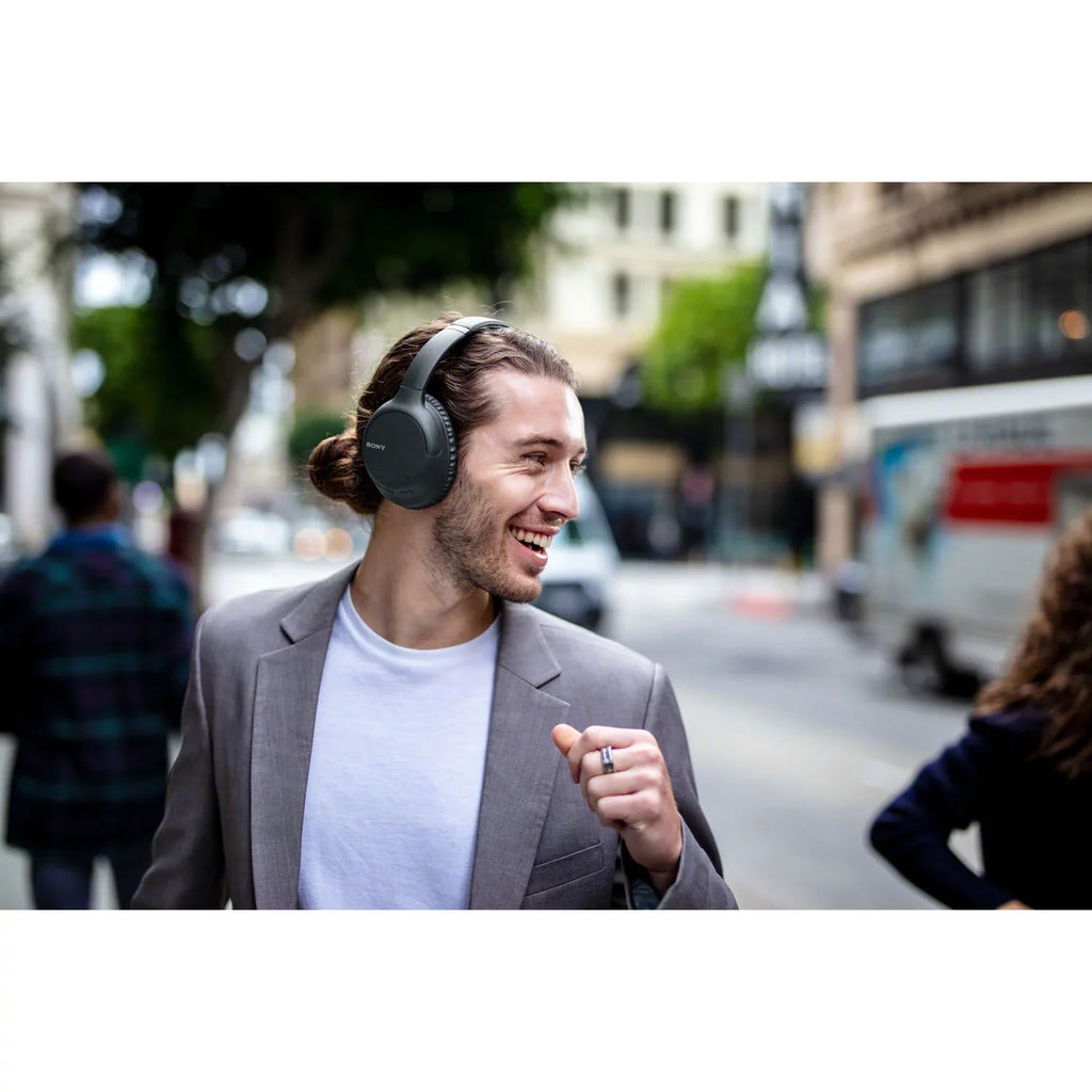 Noise-Canceling (Black) Headphones Case Deco and for Bundle WHCH710N Headphones Wireless Sony WH-CH710N Model Gear the with Headphone Stand