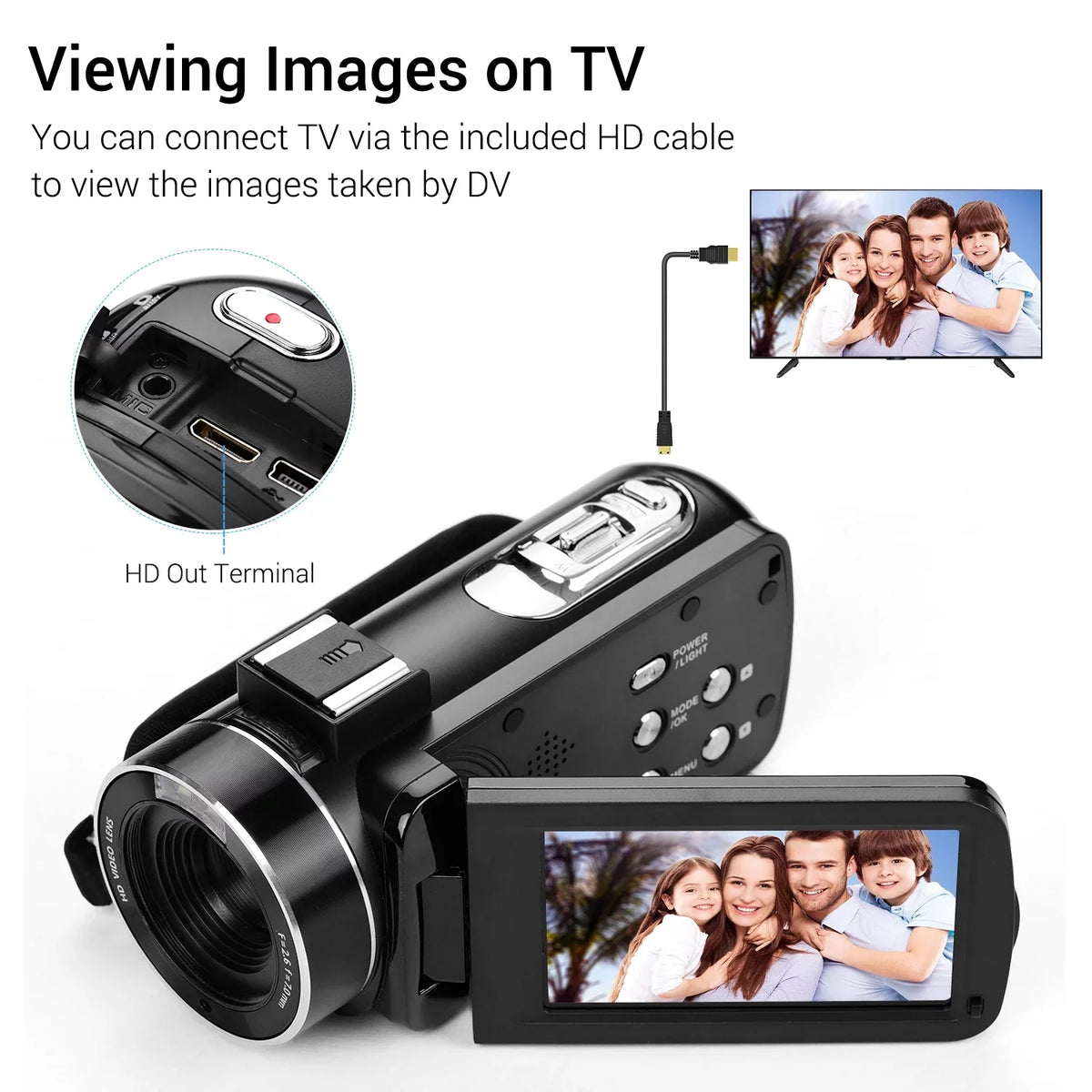Sensor -Shaking Video DV Professional Microphone Handheld Andoer IPS with 4K Mounting Burst Shoe Camcorder for 3.0 Digital Function Inch CMOS Hot