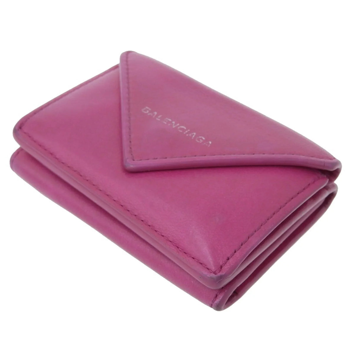 mini wallet 391446 Pre-Owned Balenciaga tri-fold pink hook BALENCIAGA (Fair) paper with leather