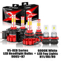2011 High/Low Fit H8/H9 2007-2009 2010 6X Bulb Headlight Fog Mazda CX-7 Kit 9005+H7 for LED