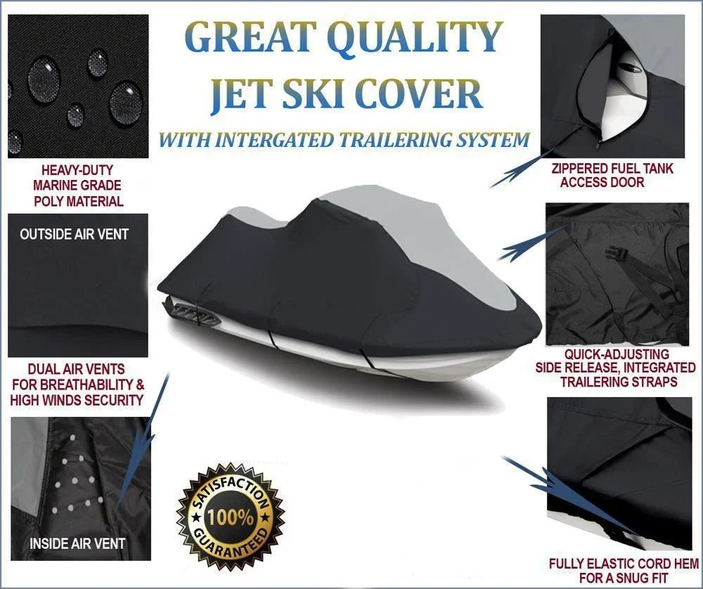 HEAVY-DUTY SUPER SKI Cat JET Arctic Seater 1994-1997 111" Montego COVER 2 Compatible Tiger for Shark Daytona
