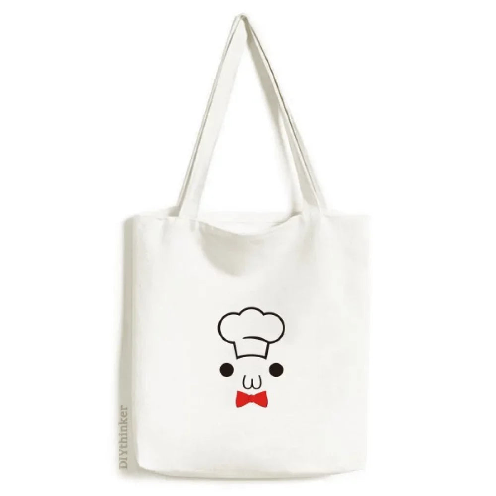 A Expression Satchel Tote Am Casual Bag Shopping Lovely Canvas Handbag Chef Face I
