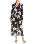 Floral Maxi Shirtdress BLACK/WHITE Ralph Cover-up, X-Large US Lauren Villa