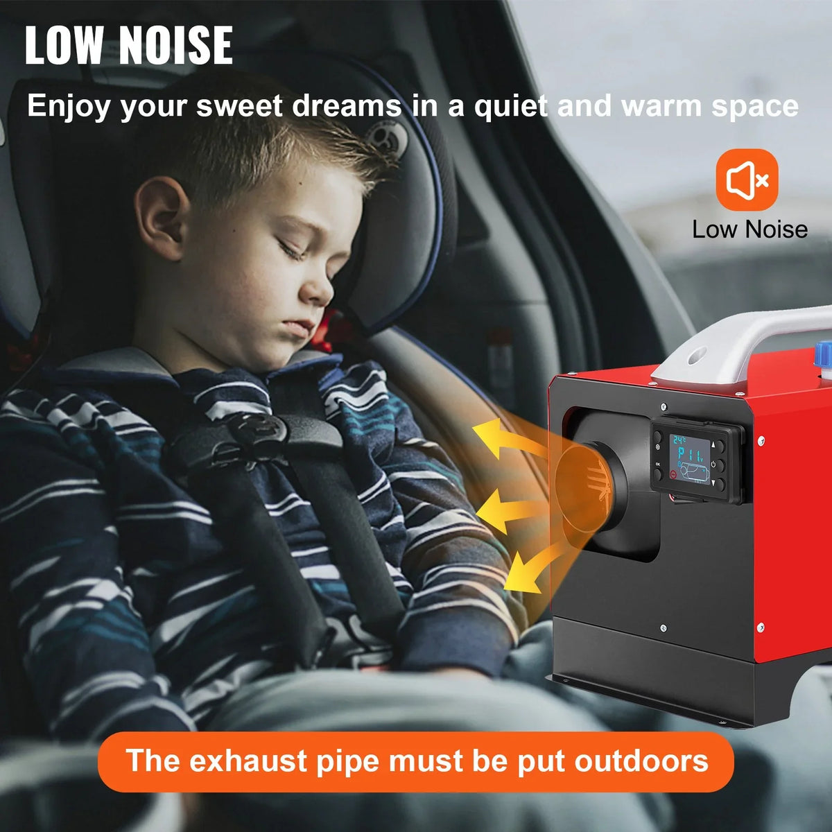 and Motorhomes Car Heater Heating Control Air Fast Remote LCD, 5KW VEVOR for with Boat, 12V Mini Diesel Trailer, RV, Bus, Heater Truck