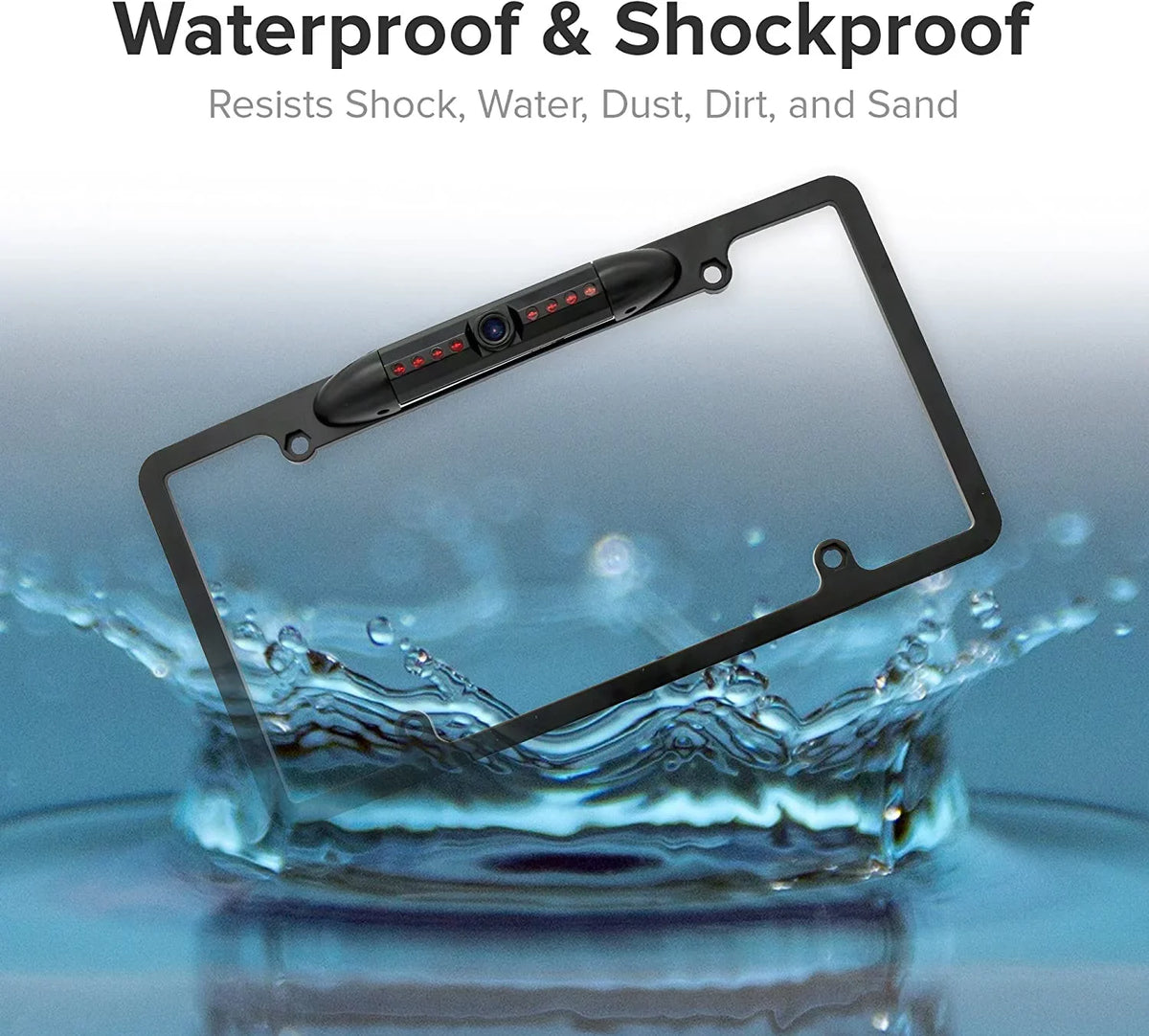 Black Rearview Backup Camera DDX-512 DDX512 Kenwood Waterproof License Plate for