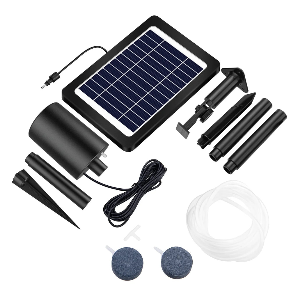 Aerator 3 Pond with Andoer 4W, Stock Modes, Powered Solar Air Pond Pump,