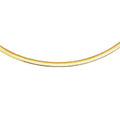 Omega 14K Silver Inches 18 2-Tone Domed Gold Chain Reversible And 5mm Yellow Sterling Gold