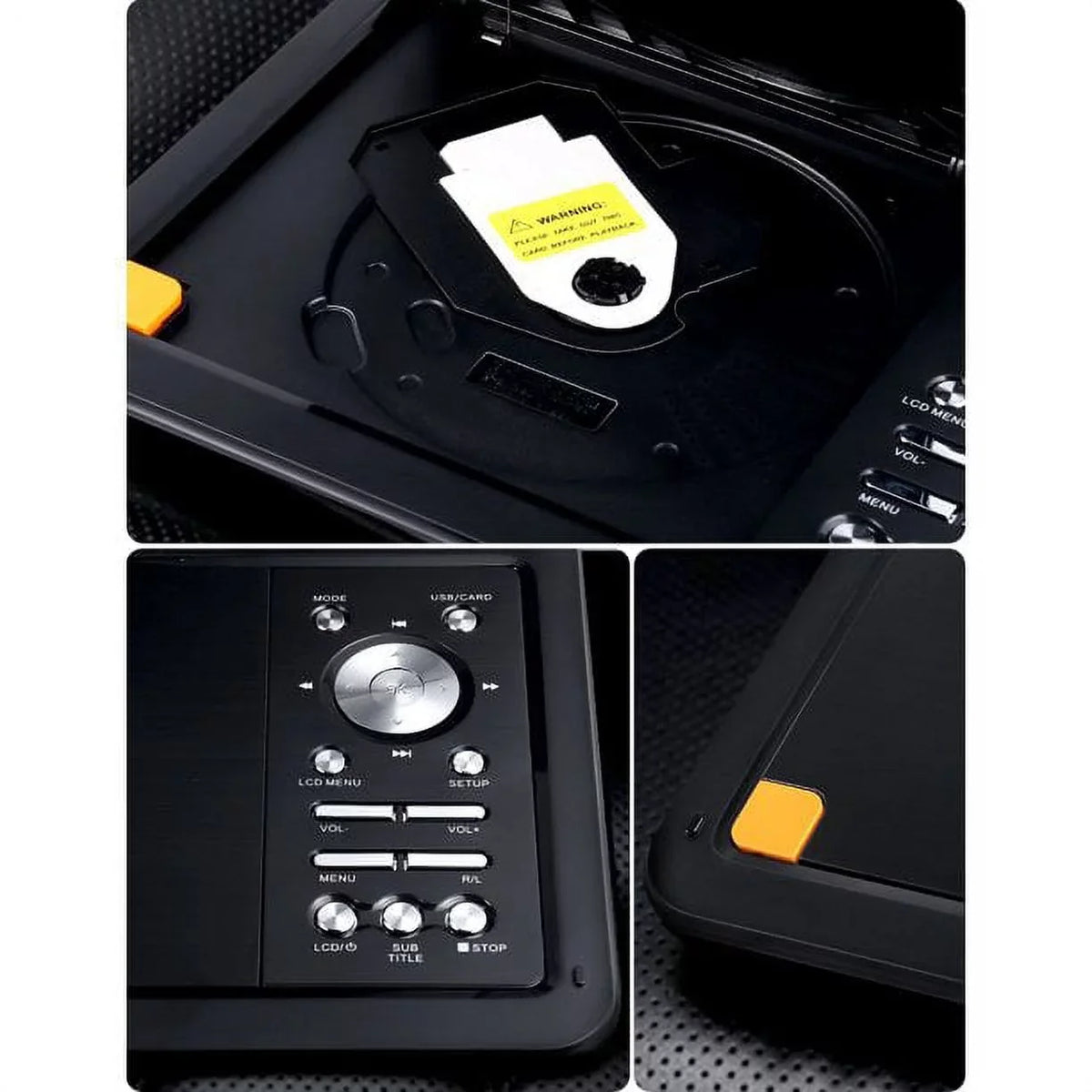 Swivel Hours Kids Battery Portable Built-in 9.5" Yoton Screen, Player 4-6 and for DVD Car, 7.5" with HD