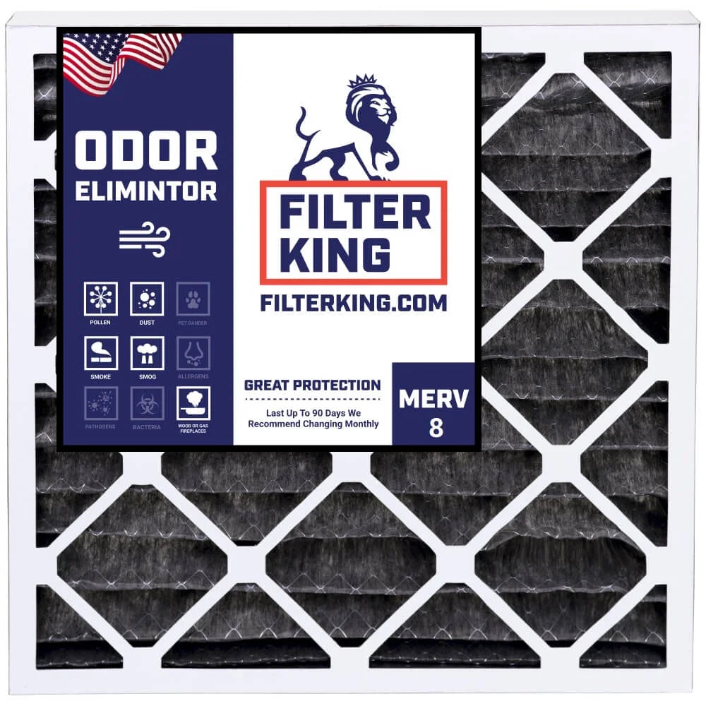 A/C Filter .75" Furnace IN | King 13.5 Actual 4-PACK x Pleated HVAC Carbon Filter Size: 8 Filters Air | x 14x25x1 | MADE MERV USA | 24.5