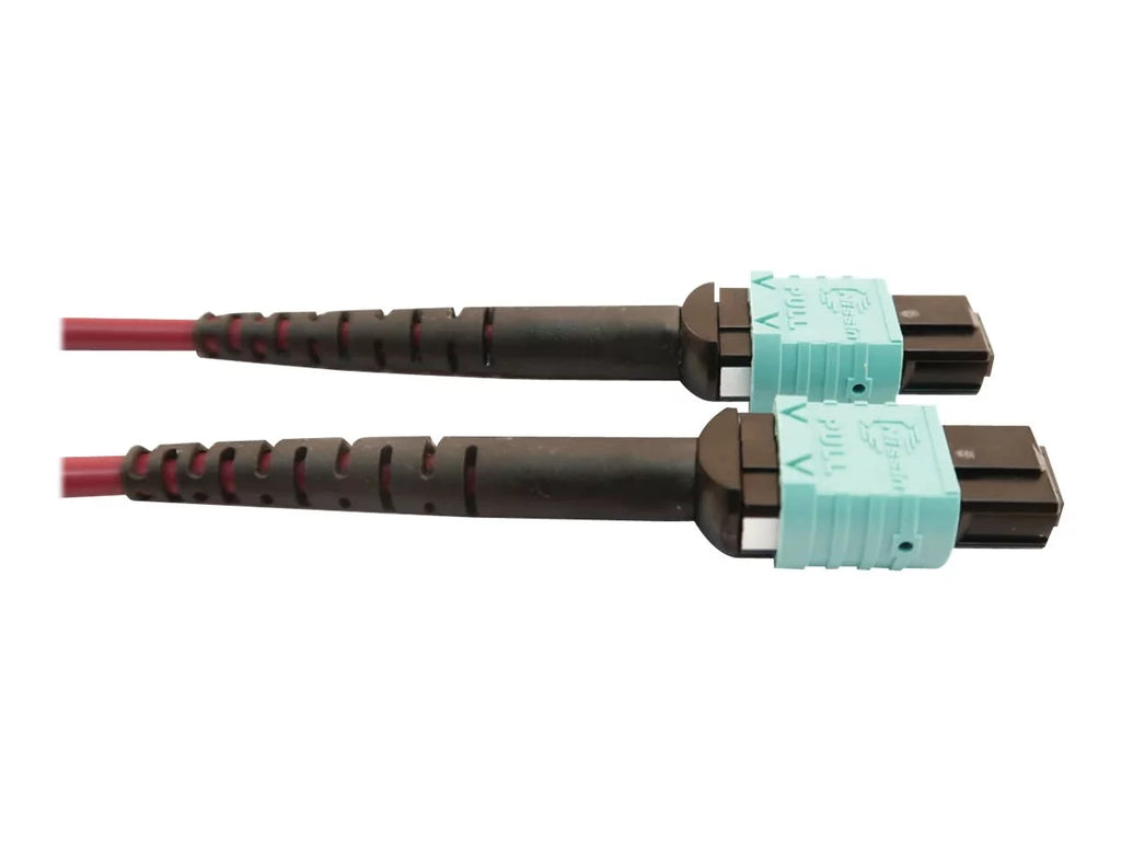 cable - 400G Network Plenum - (x2) Magenta, 16F fiber Cable, - micron Eaton multi-mode multi-mode - Multimode - MTP/MPO-UPC - 3 OM4 Optic MTP/MPO-APC 3 optic Lite / MTP/MPO/UPC (F/F), to 125 MTP/MPO/APC Series (F) 12F Fiber 50/125 (F) 50 m Tripp to m
