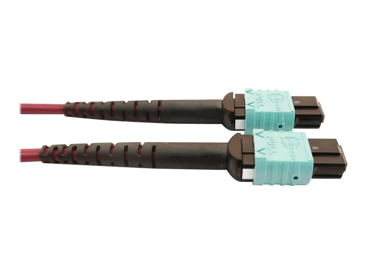 cable - 400G Network Plenum - (x2) Magenta, 16F fiber Cable, - micron Eaton multi-mode multi-mode - Multimode - MTP/MPO-UPC - 3 OM4 Optic MTP/MPO-APC 3 optic Lite / MTP/MPO/UPC (F/F), to 125 MTP/MPO/APC Series (F) 12F Fiber 50/125 (F) 50 m Tripp to m