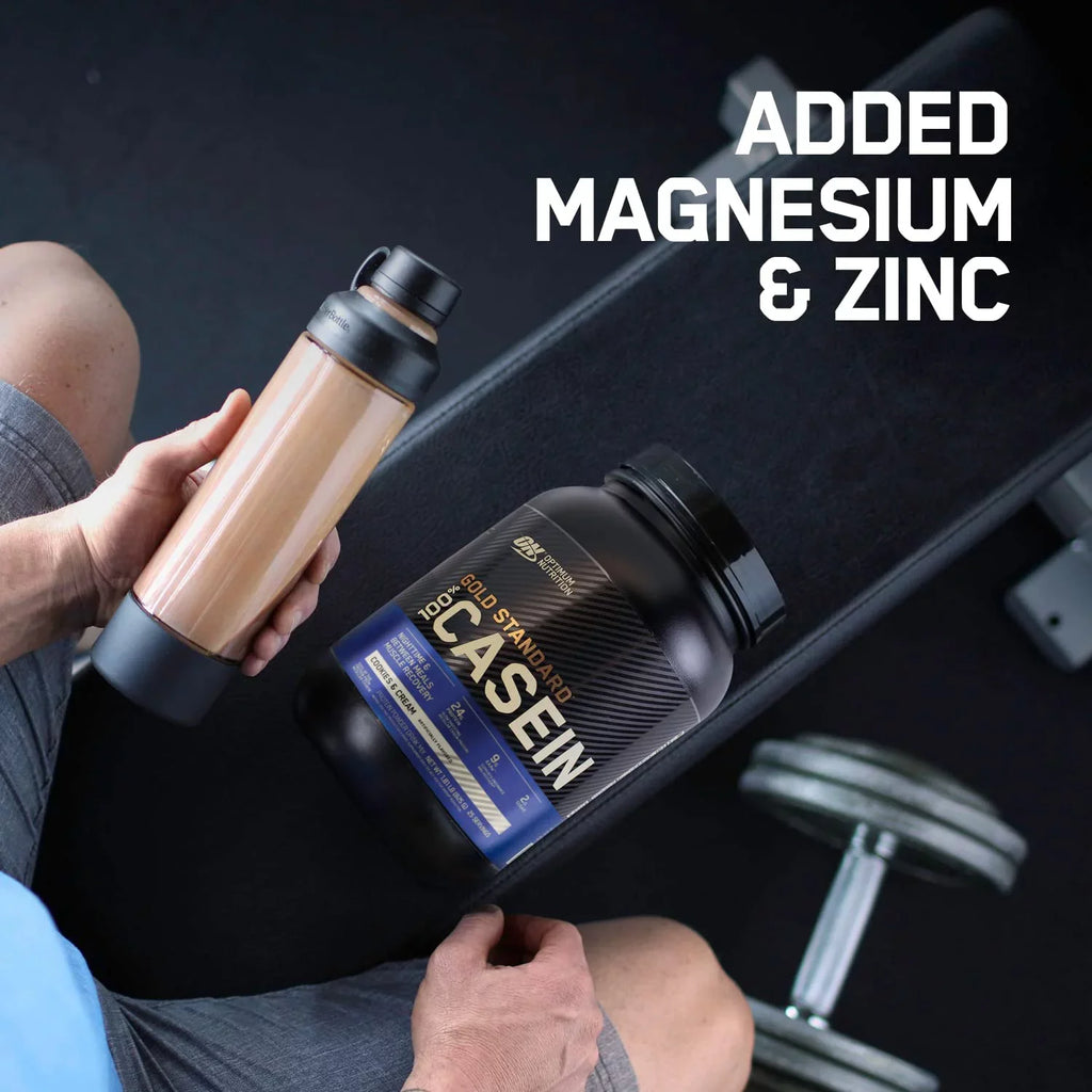 Chocolate Casein, 100% Protein Gold Nutrition, Standard Powder, 1.87 Peanut Optimum 24g Butter, lb