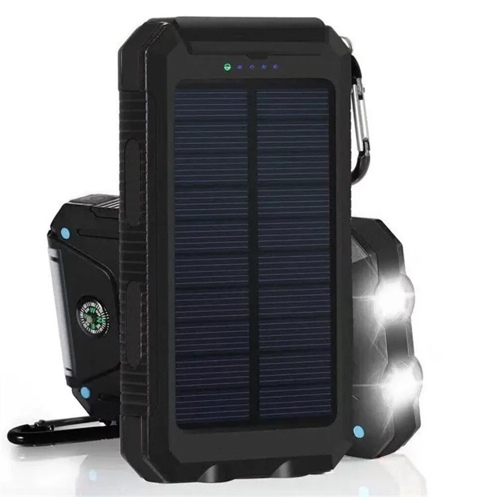 Power US External Bank Solar Battery Waterproof Portable Charger 9000000mAh 2023