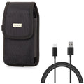 6ft Canvas XI Sync Legacy Pixel Black BLU Y8K - XL - Rugged USB Long Rapid Clip Type-C Google Holster Motion Vivo Coolpad Blackberry - Belt Metal G9, for w Cable 3a Case Wire XL Plus Charge