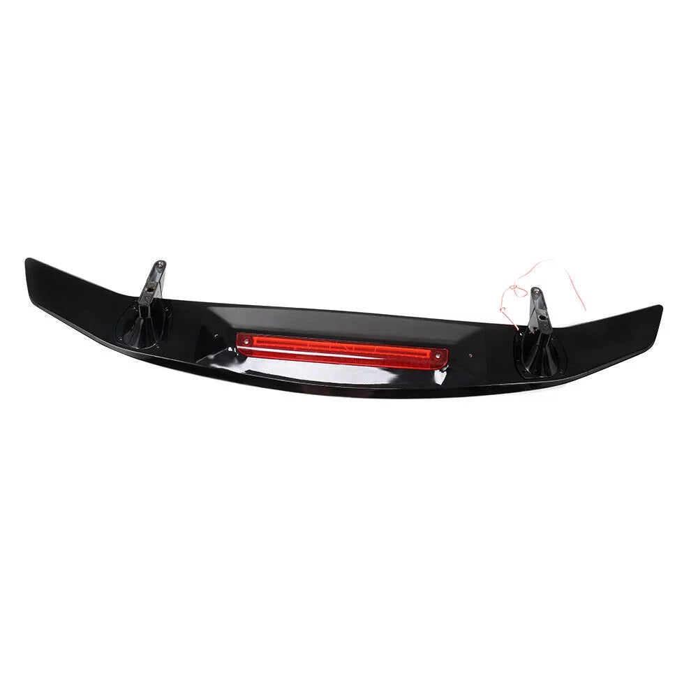 Brake Black Sedan Trunk Civic 2016-2021 Spoiler For Wing Lip Light Honda Glossy