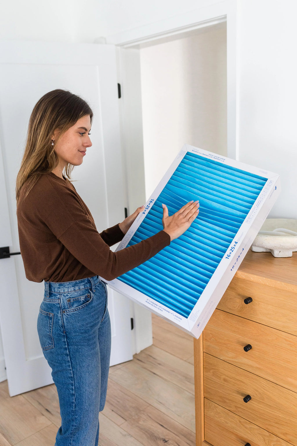 Air 95% (MERV Medify Filter 16x25x4 Pleated Air 2-Pack) HEPA MERV Cleaning Air Particles 12, 12