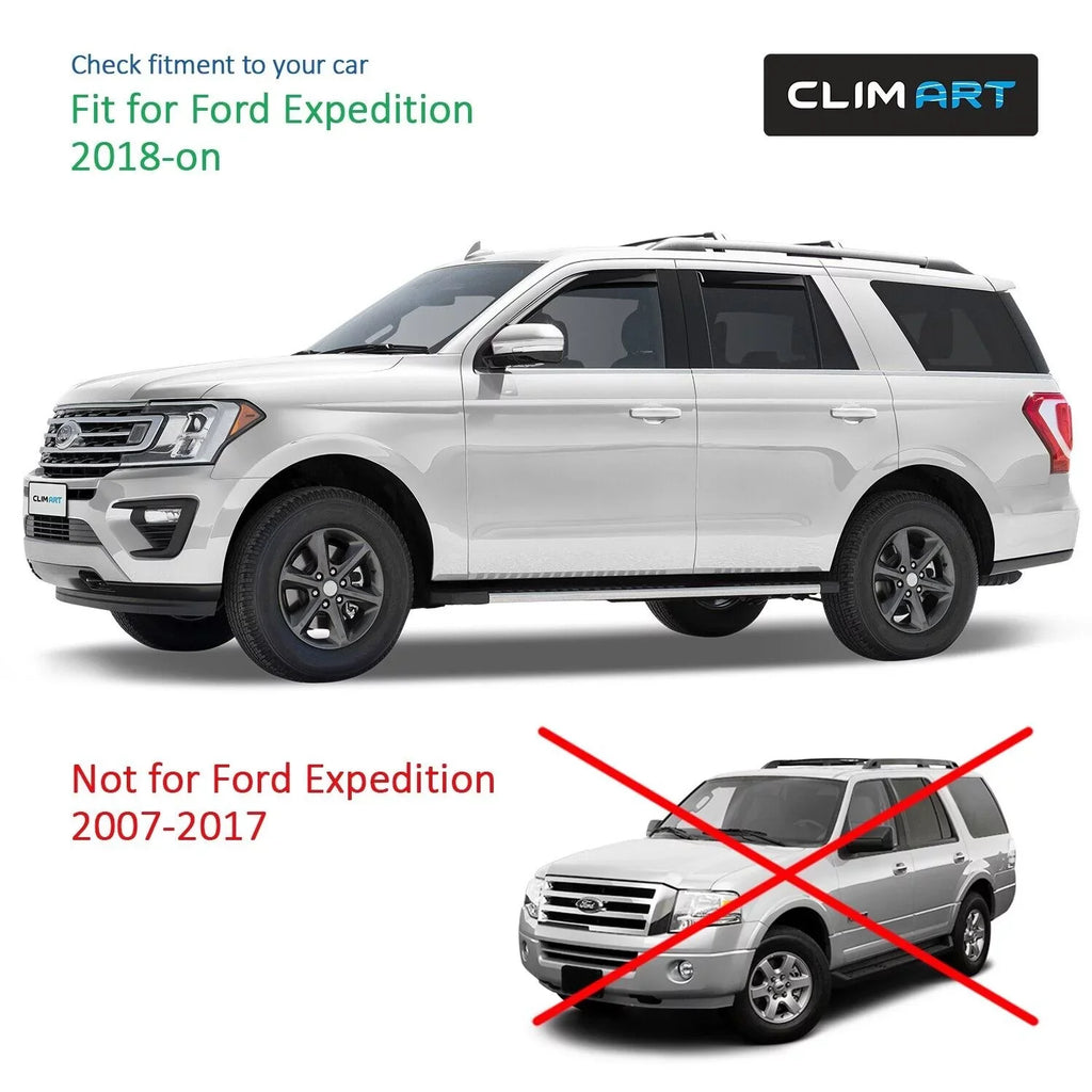 4 Original Expedition Guards in-Channel CLIM Deflectors, Visors, Incredibly Window Compatible Window with Durable ART 618291 pcs. Vent Rain Deflector, 2018-2024, - Vent Ford