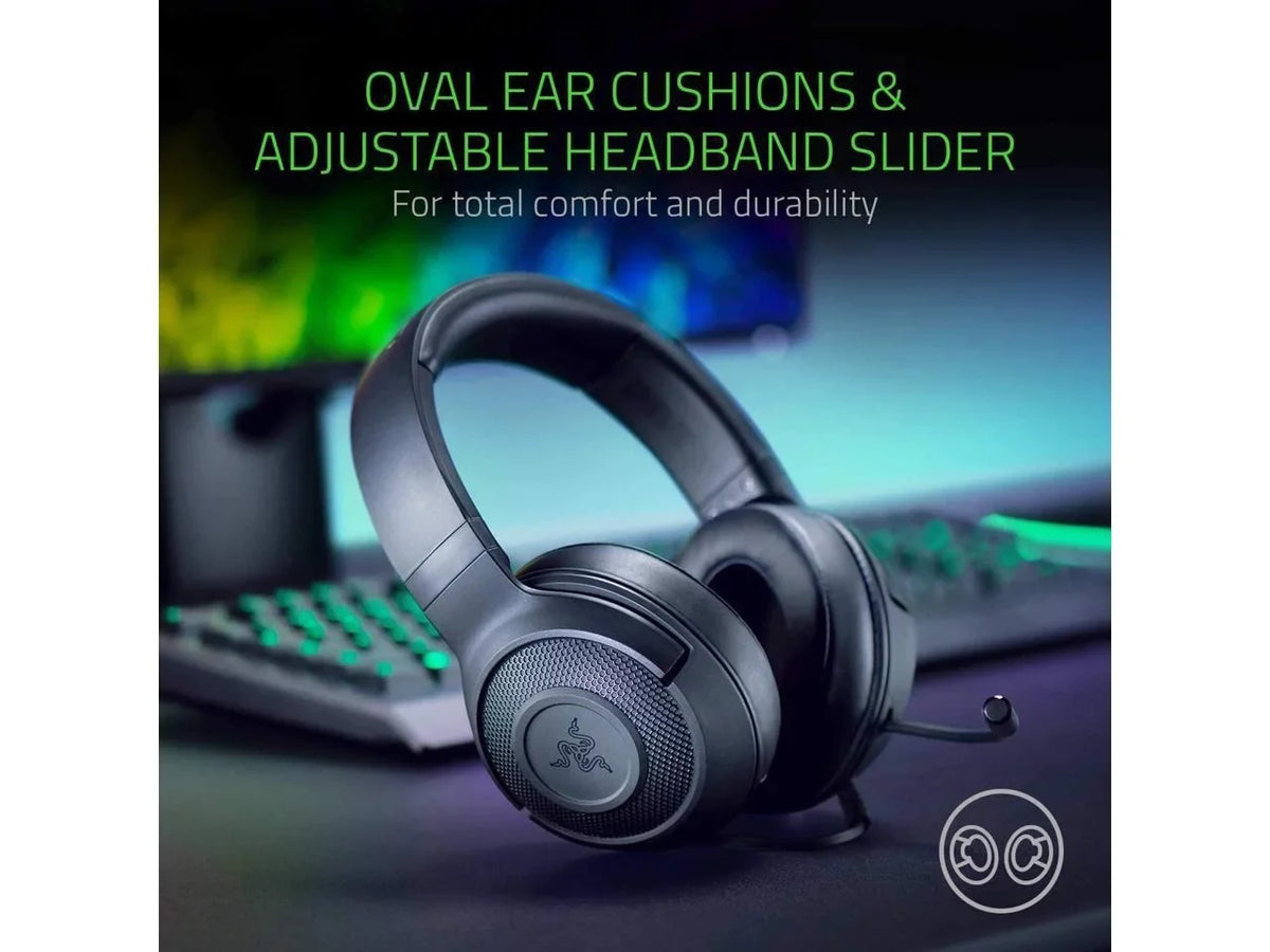 Headset: PS4, Microphone Gaming Lightweight Bendable Frame Sound Razer X Kraken Lite Classic 7.1 Black Surround Nintendo - PC, Capable Xbox, for Switch Cardioid Ultralight