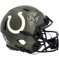 Riddell Manning Helmet Indianapolis 2022 Autographed Authentic Salute Service Colts to Speed Peyton