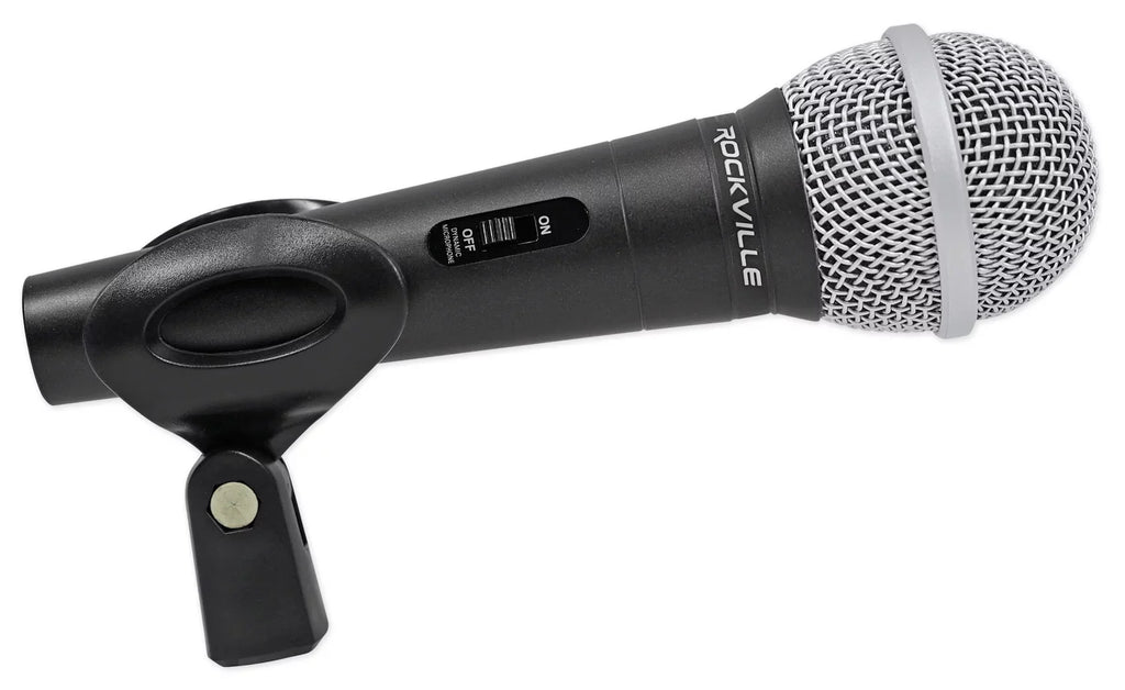 Encore Essential Microphone w Partybox Party LED Compact + Portable Speaker JBL
