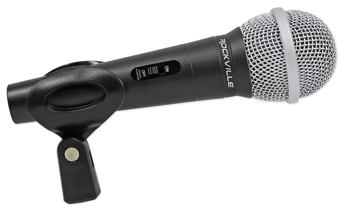 Encore Essential Microphone w Partybox Party LED Compact + Portable Speaker JBL